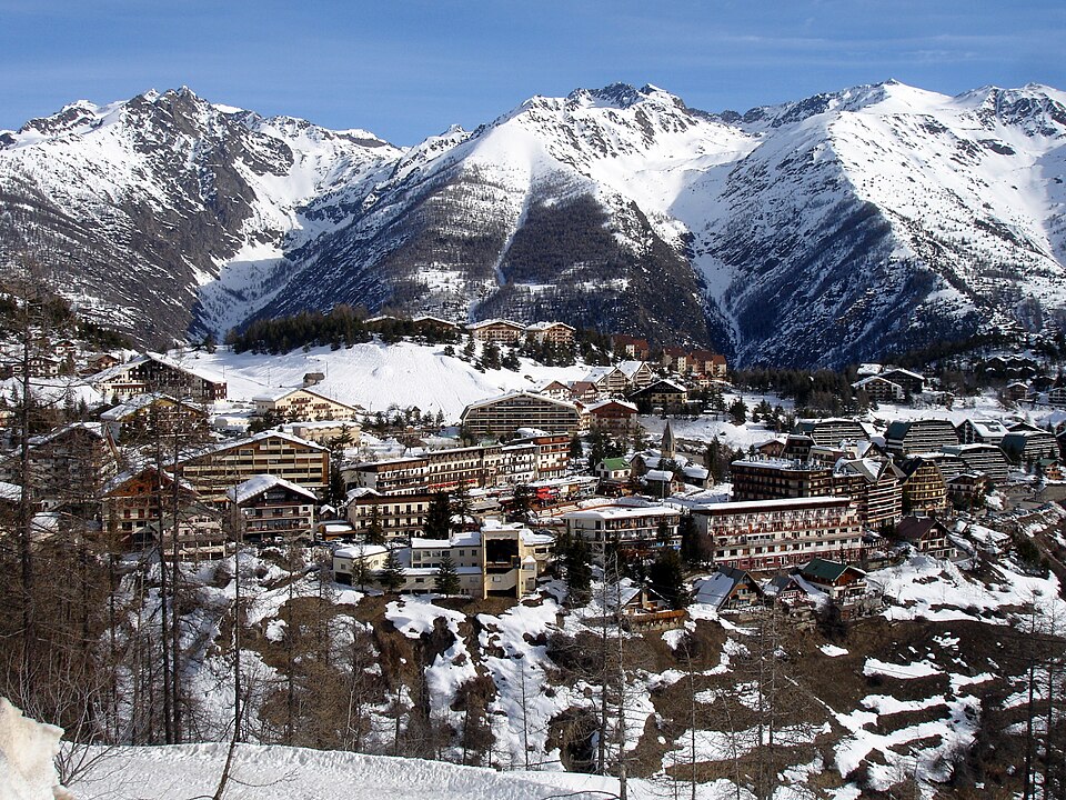 chalets à Auron vue de haut